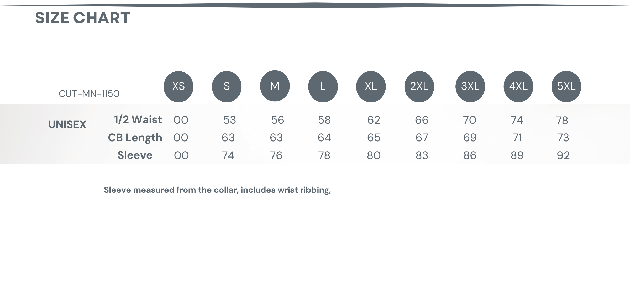 Varsity Jackets Size Chart
